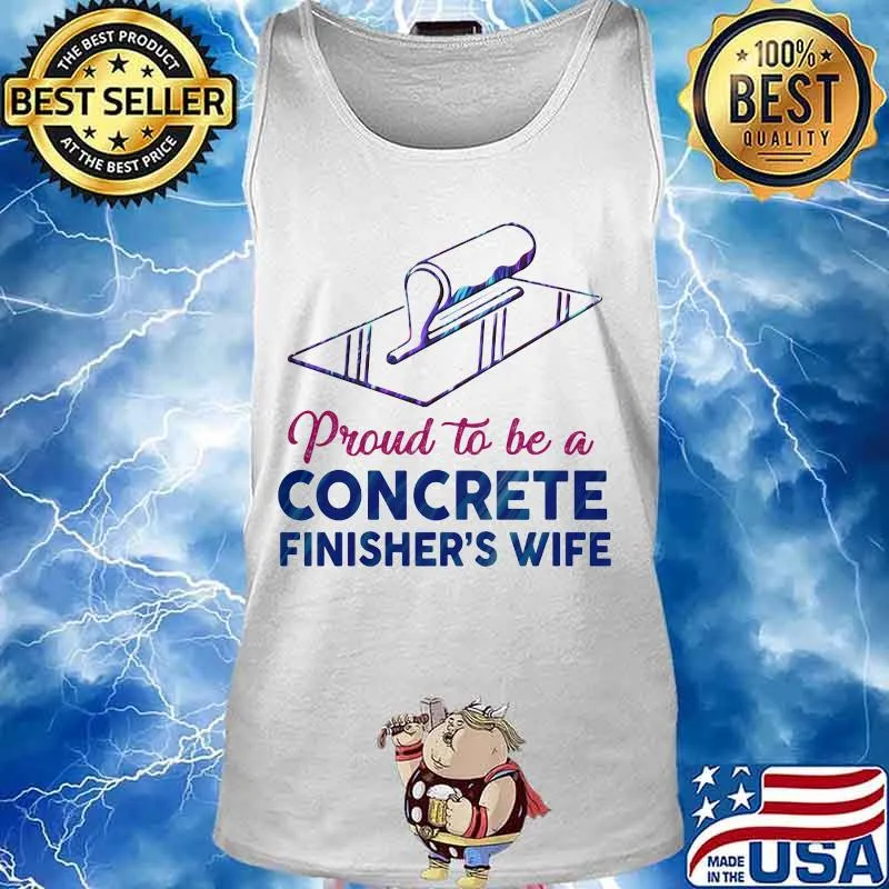 Proud to be a concrete finishers wife hologram s Tank top