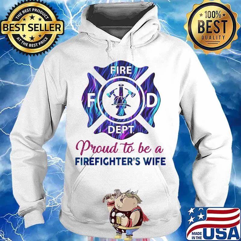 Proud to be a firefighter's wife hologram s Hoodie