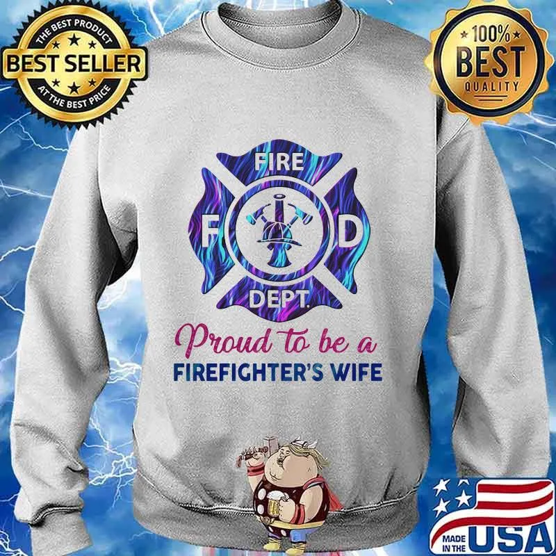 Proud to be a firefighter's wife hologram s Sweater