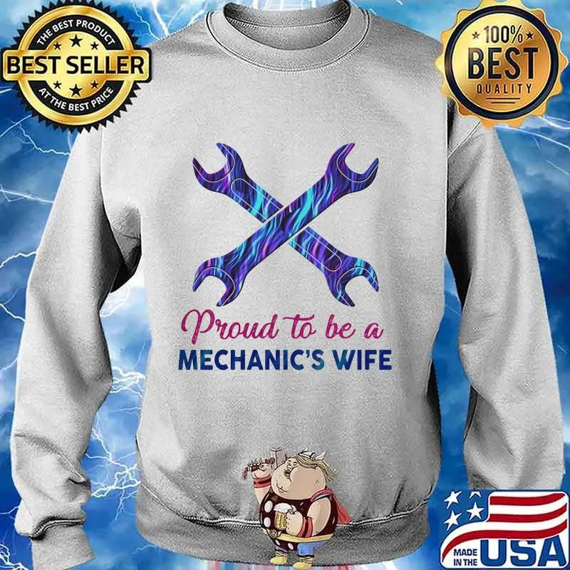 Proud to be a mechanic's wife hologram s Sweater