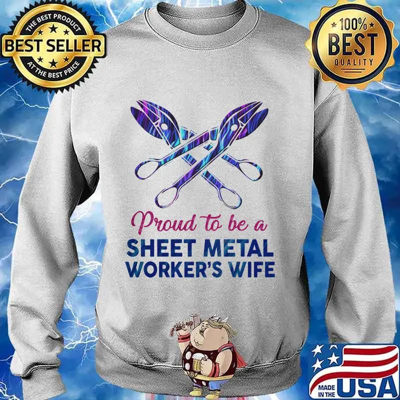 Proud to be a sheet metal worker's wife hologram s Sweater