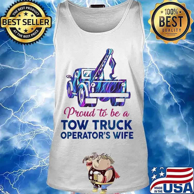 Proud to be a tow truck operators wife hologram s Tank top