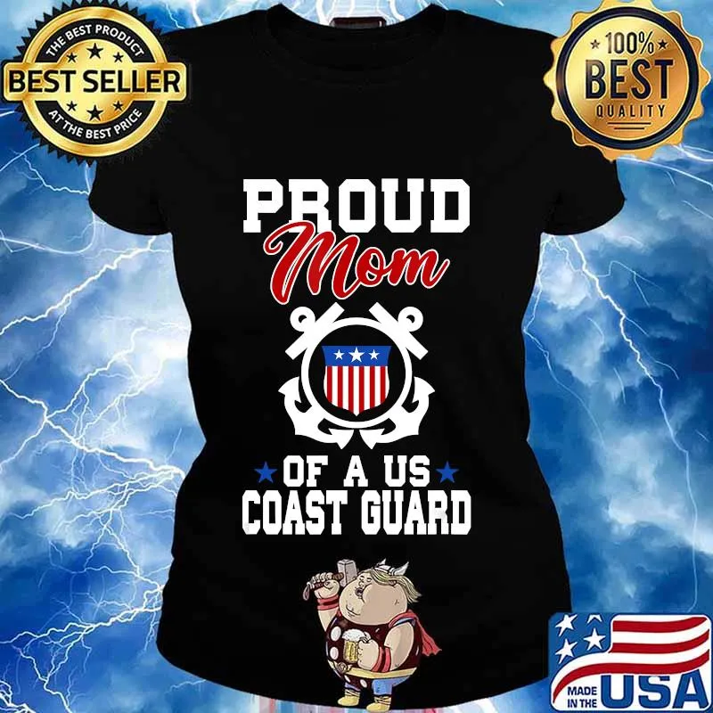 Proud US Coast Guard Mom T-Shirt Ladies tee