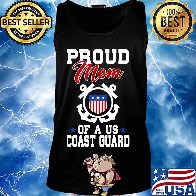 Proud US Coast Guard Mom T-Shirt Tank top