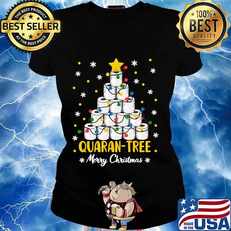 Quaran tree christmas tree xmas s Ladies tee