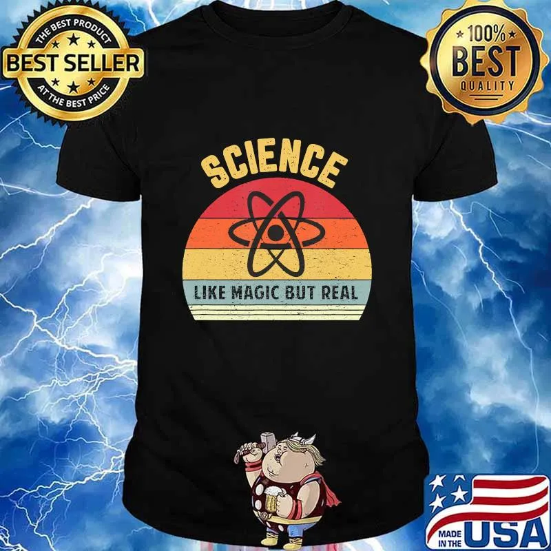 Science Like Magic But Real Funny Retro Science Teacher T-Shirt