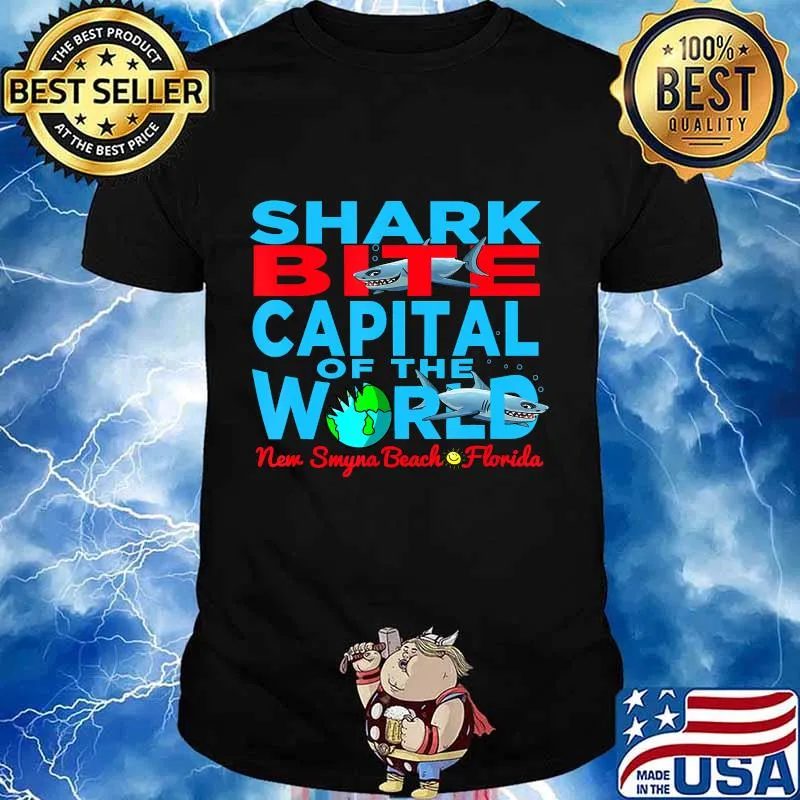Shark Bite Capital In The World New Smyrna Daytona Beach FLA T-Shirt