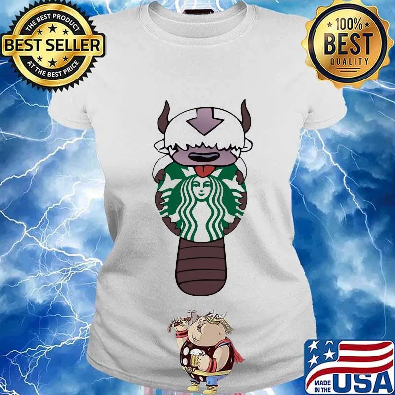 Sheep hug starbucks logo s Ladies tee