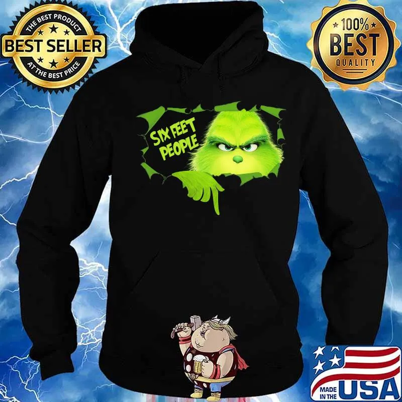 Six feet people cartoon green s Hoodie