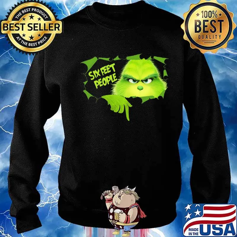 Six feet people cartoon green s Sweater