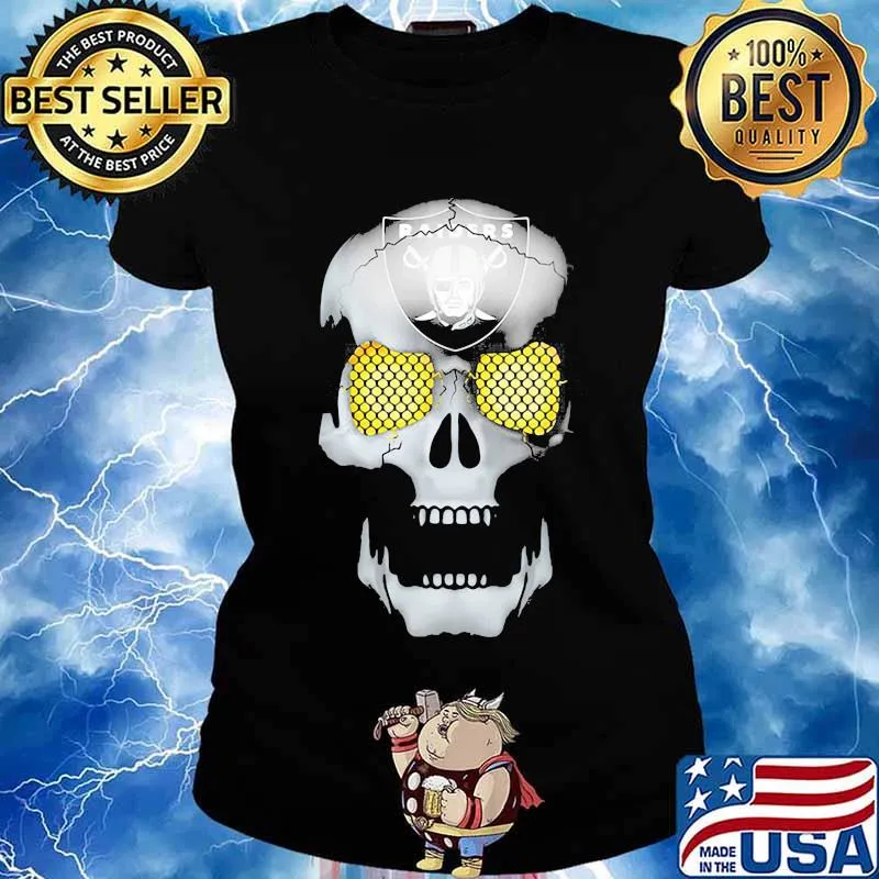 Skull oklahoma raiders logo hive s Ladies tee