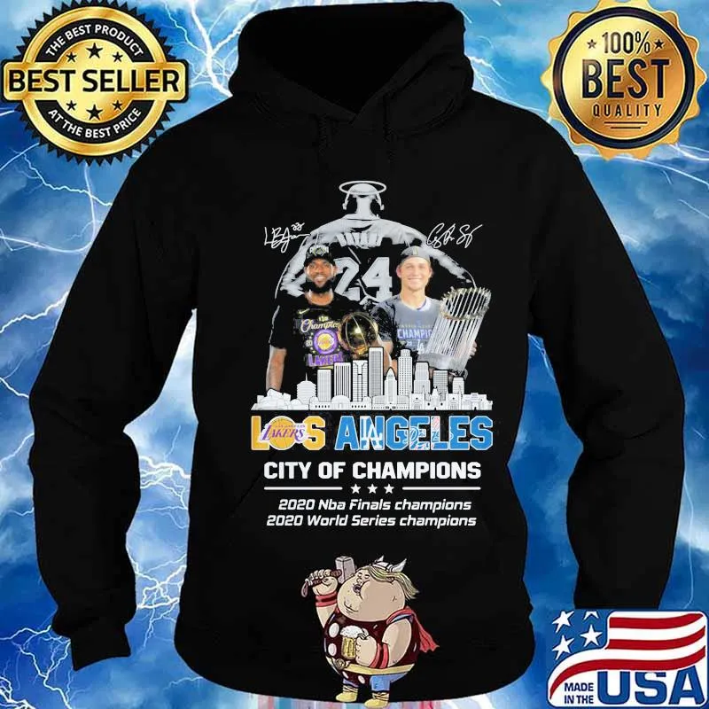 Sky Tower los angeles lakers city of champions 2020 nba finals champions 2020 world series champions signatures s Hoodie
