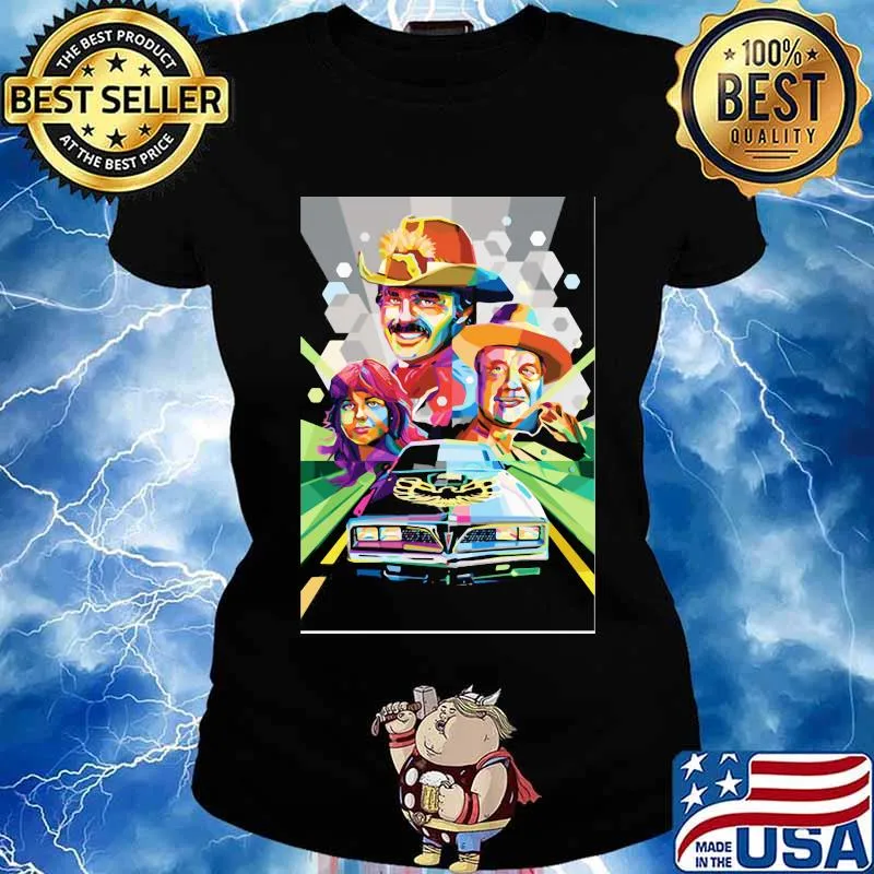 Smokey and the bandit car driver vintage art s Ladies tee