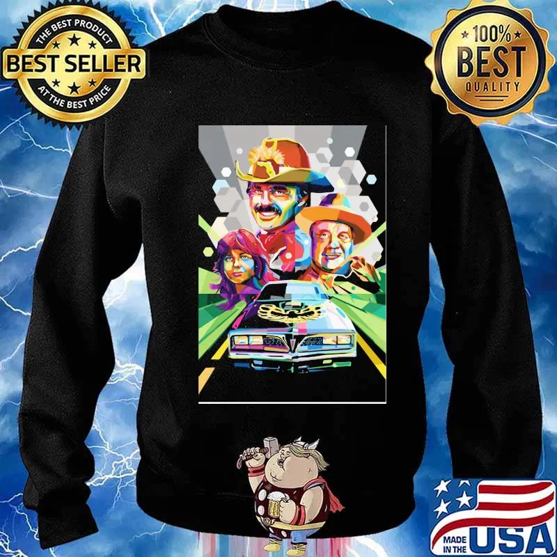 Smokey and the bandit car driver vintage art s Sweater