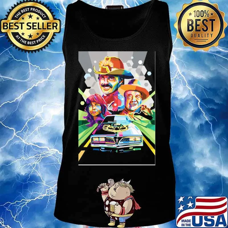Smokey and the bandit car driver vintage art s Tank top