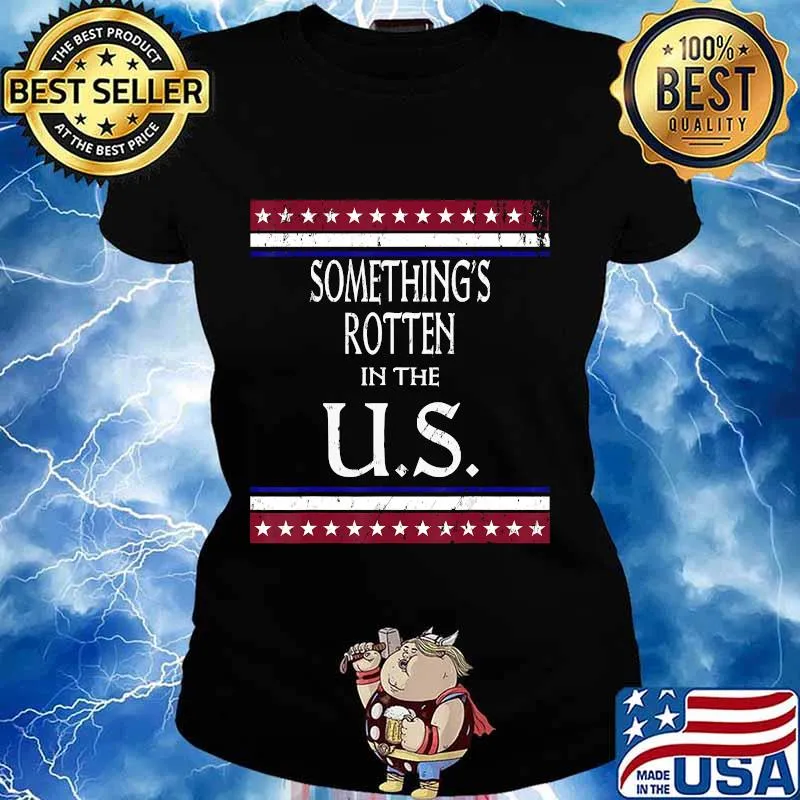 Somethings Rotten In The U.S. Election 2020 Vintage US Flag T-Shirt Ladies tee