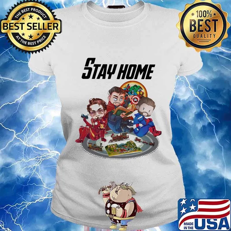 Stay home marvel heroes supernatural s Ladies tee