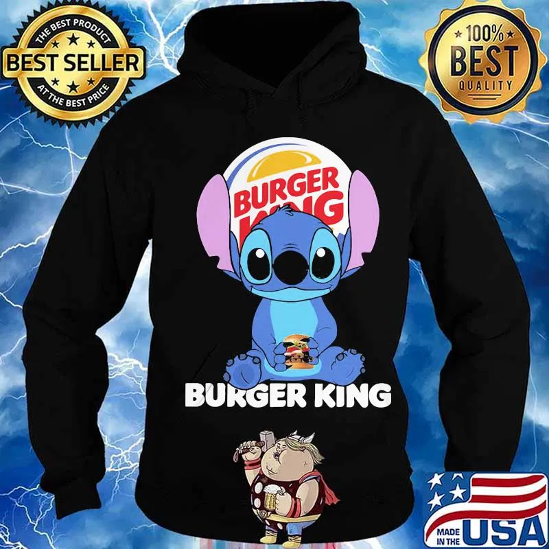 Stitch burger king logo s Hoodie