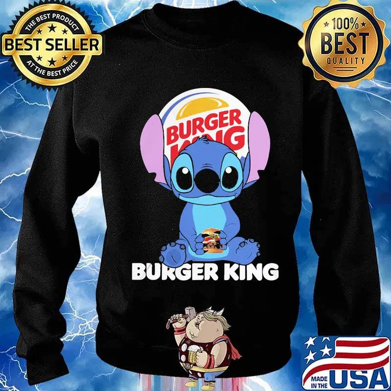 Stitch burger king logo s Sweater