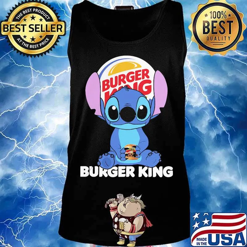 Stitch burger king logo s Tank top