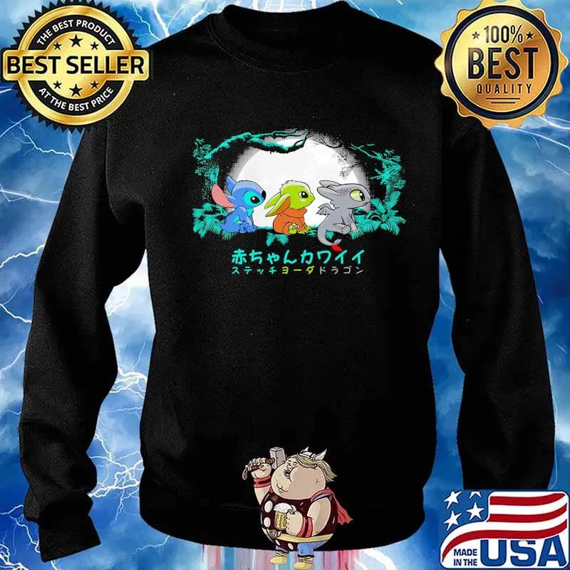 Stitch e sdentato moon halloween s Sweater