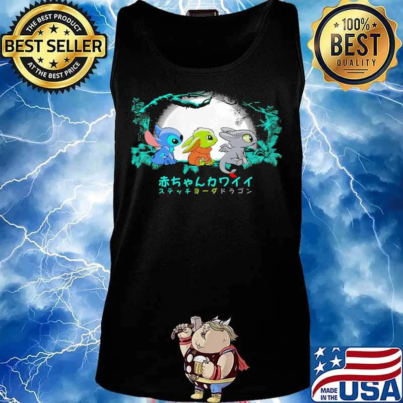 Stitch e sdentato moon halloween s Tank top