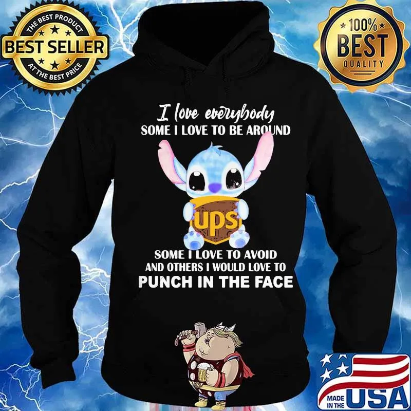 Stitch hug ups i love everybody some i love to be around some i love to avoid and others i would love to punch in the face s Hoodie