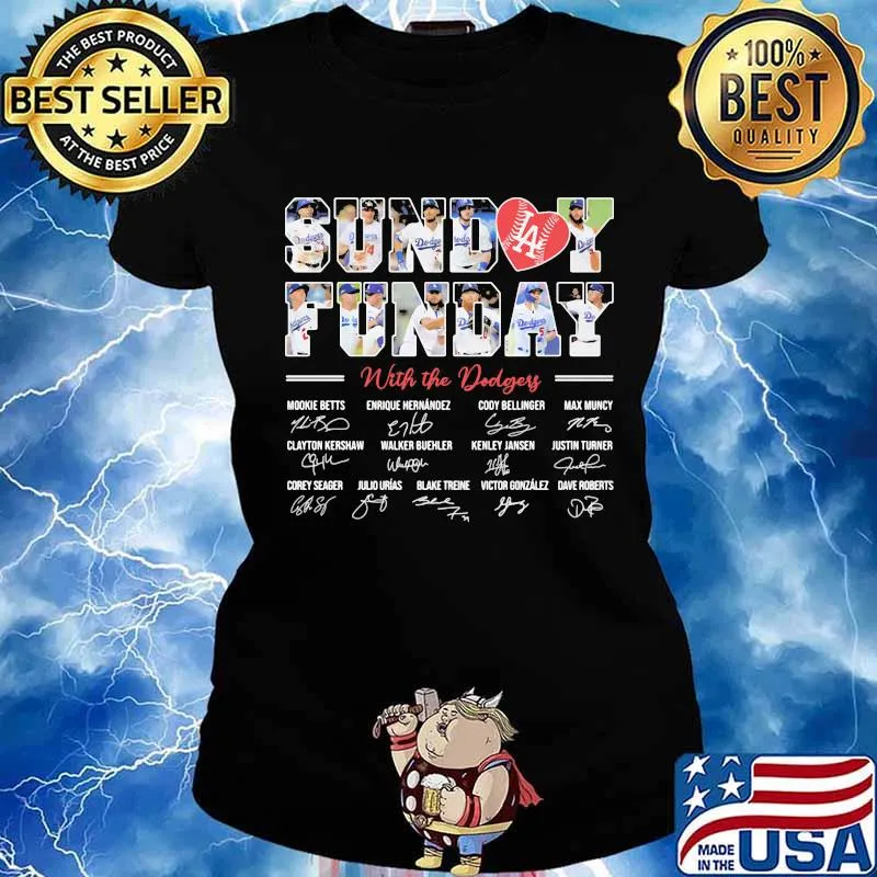 Sunday funday with the dodgers signatures s Ladies tee