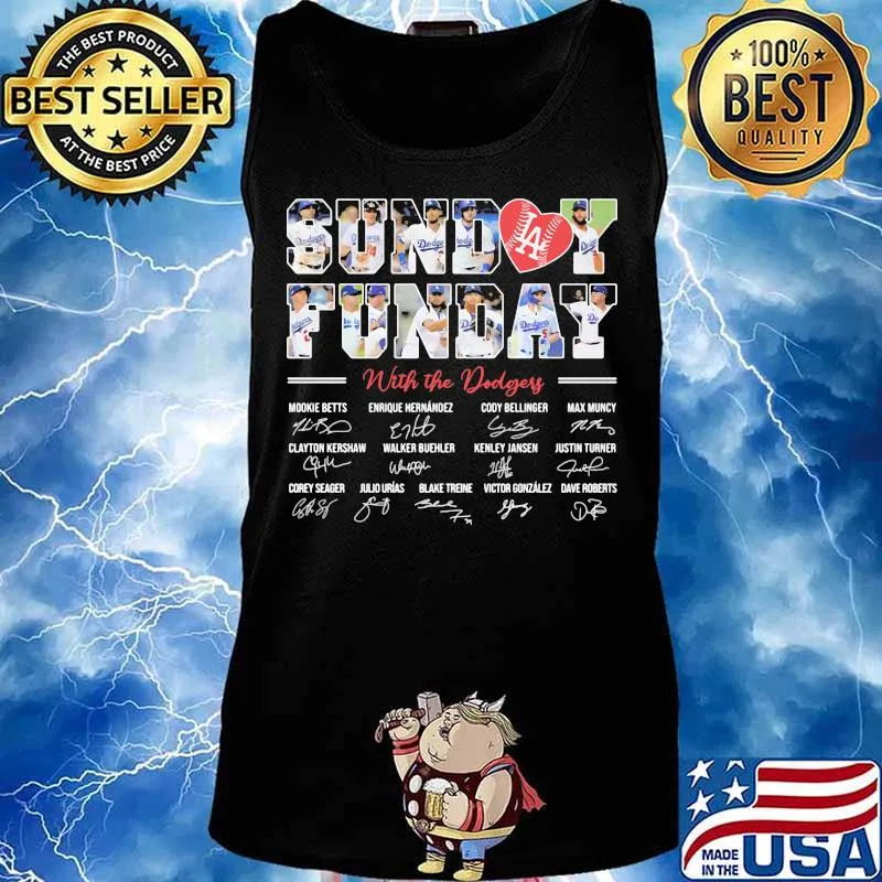 Sunday funday with the dodgers signatures s Tank top