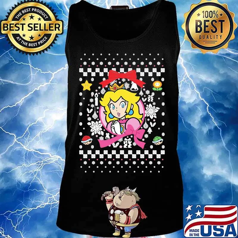 Super mario bros princess ugly merry christmas s Tank top