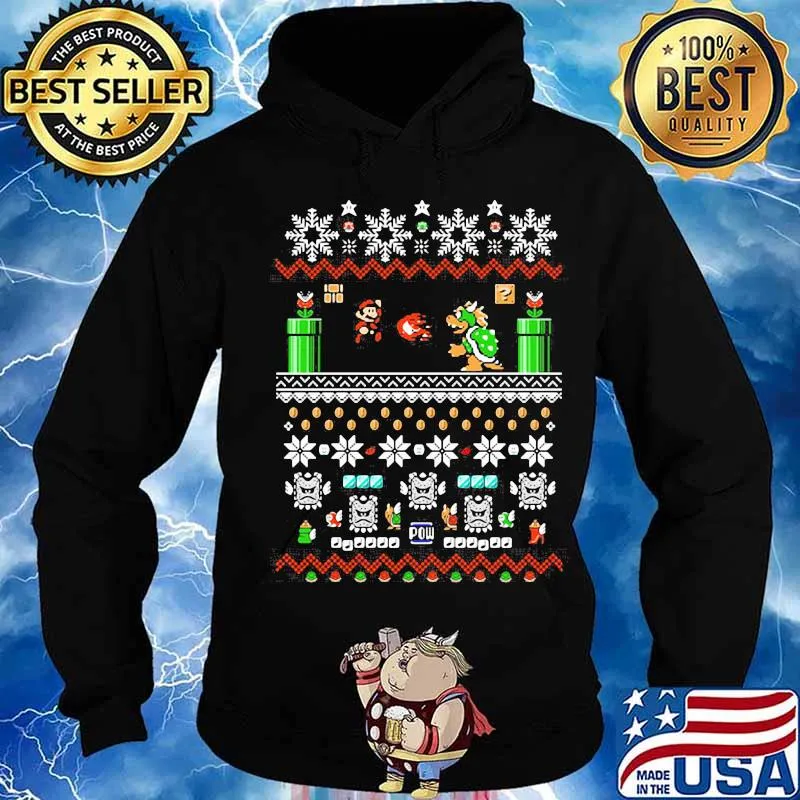 Super mario bros ugly christmas s Hoodie