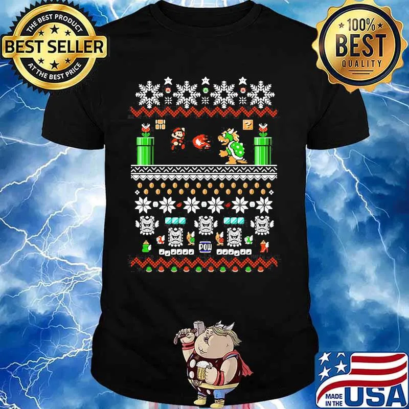 Super mario bros ugly christmas shirt