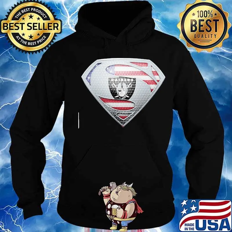 Superman oakland raiders american flag s Hoodie