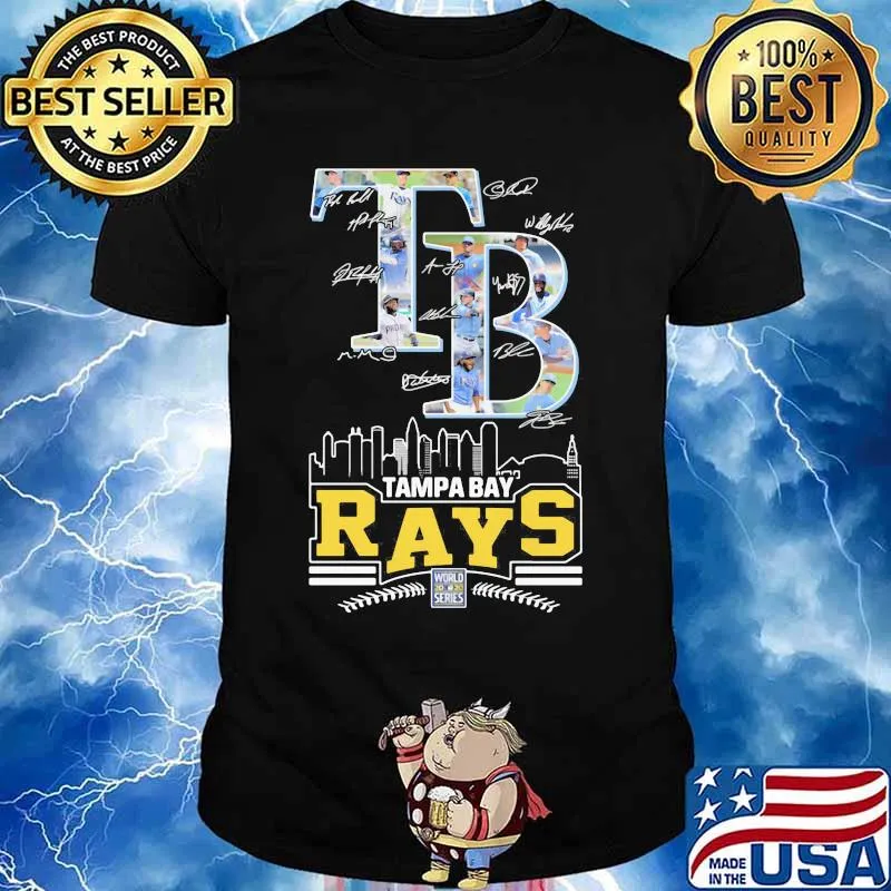 Tampa bay rays baseball signatures shirt