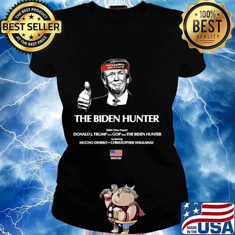 The biden hunter president trump american flag election vote 2020 s Ladies tee