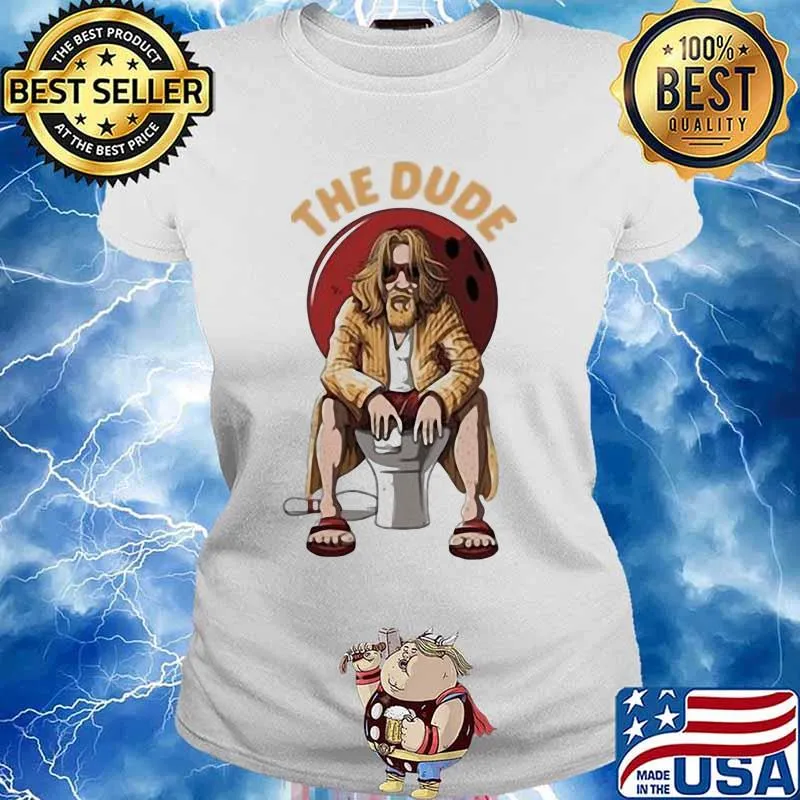The dude big lebowski bathroom bowling s Ladies tee