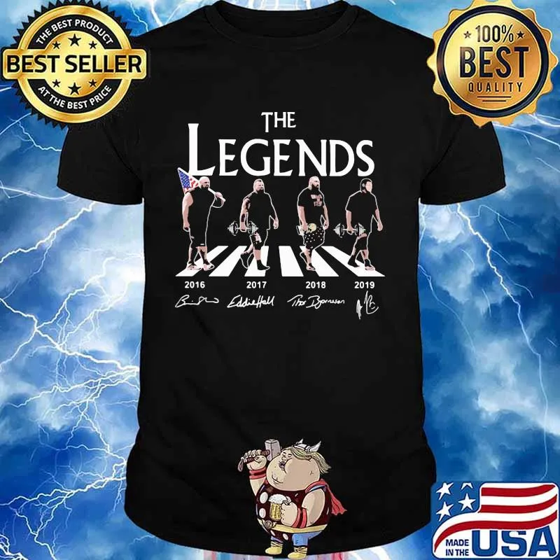 The legends crossing the line weightlifting signatures shirt