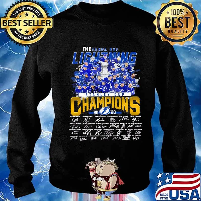 The tampa bay lightning stanley cup champions 2020 signatures s Sweater