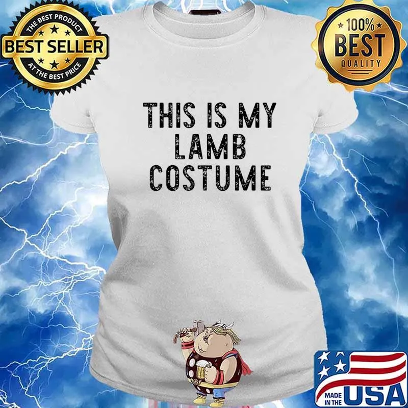 This Is My Lamb Costume Halloween Lazy Easy T-Shirt Ladies tee
