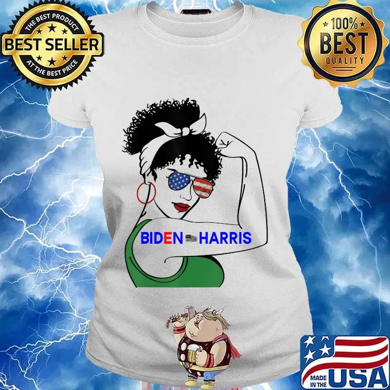 This Nasty Woman Votes Biden Harris 2020 Feminist US Design T-Shirt Ladies tee