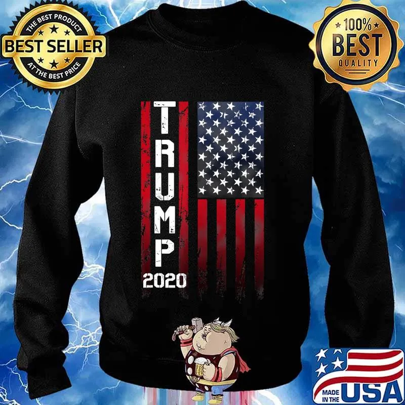 Trump 2020 American Flag Veteran Stars and Stripes Shirt Sweater