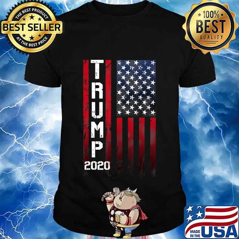 Trump 2020 American Flag Veteran Stars and Stripes Shirt