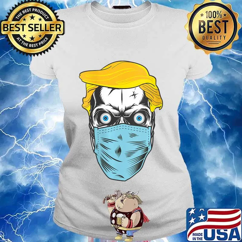 Trump Hair Skull Halloween Day Of The Dead Sugar Republican Shirt Ladies tee