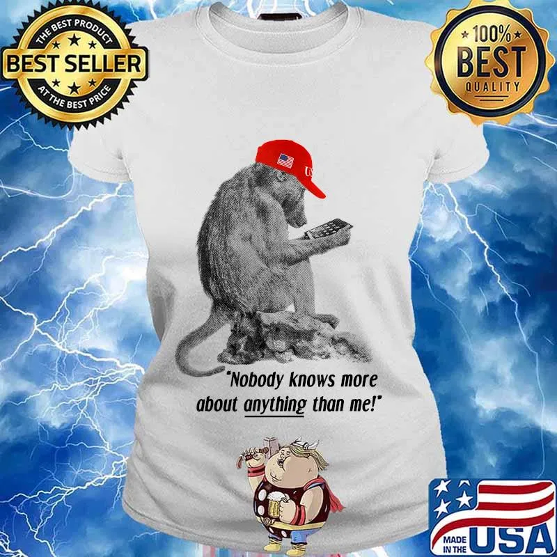 Trump the Baboon Anti-Trump Funny T-Shirt Ladies tee