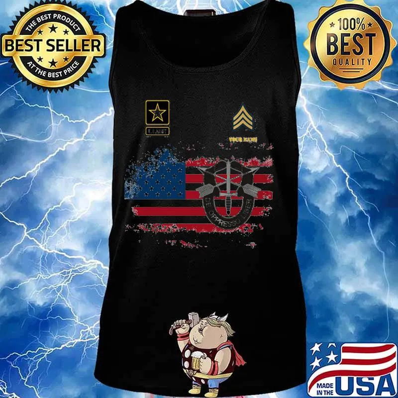 U.s army veteran de oppresso lister american flag s Tank top