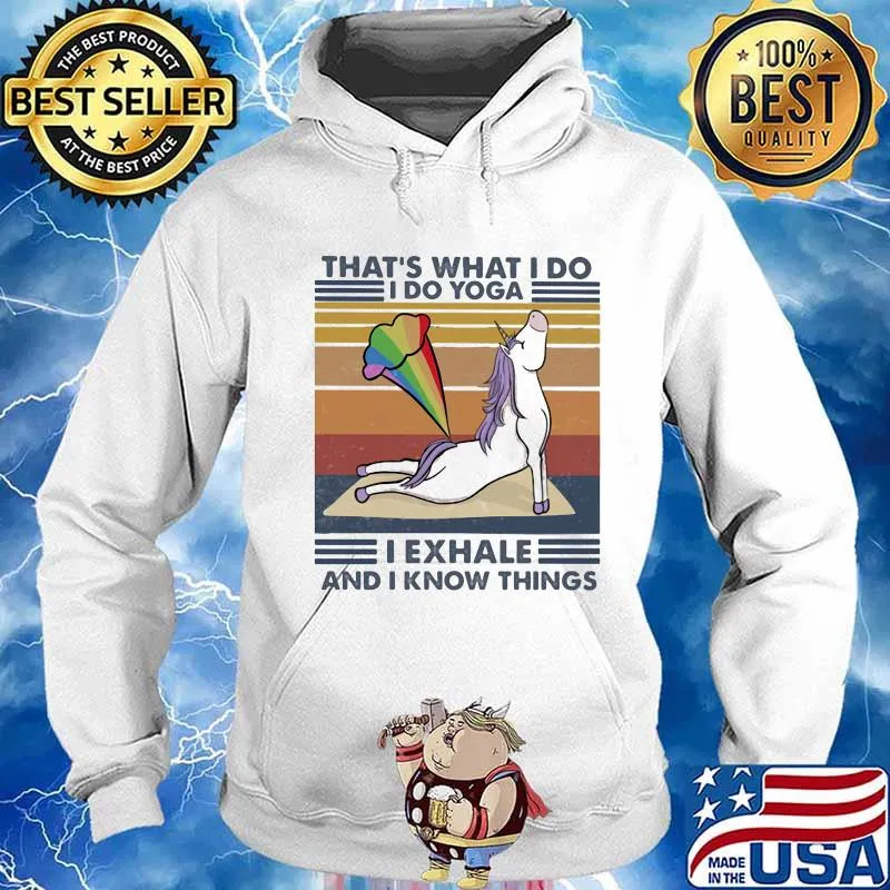 Unicorn that's what i do i exhale and i know thinngs vintage retro s Hoodie