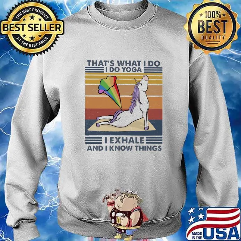 Unicorn that's what i do i exhale and i know thinngs vintage retro s Sweater