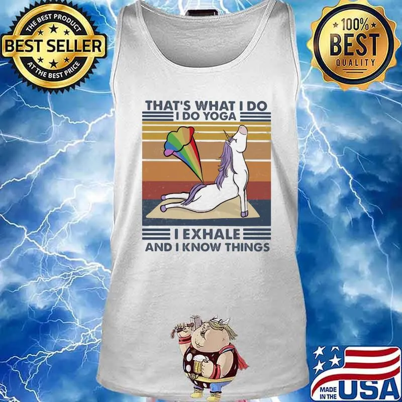 Unicorn that's what i do i exhale and i know thinngs vintage retro s Tank top