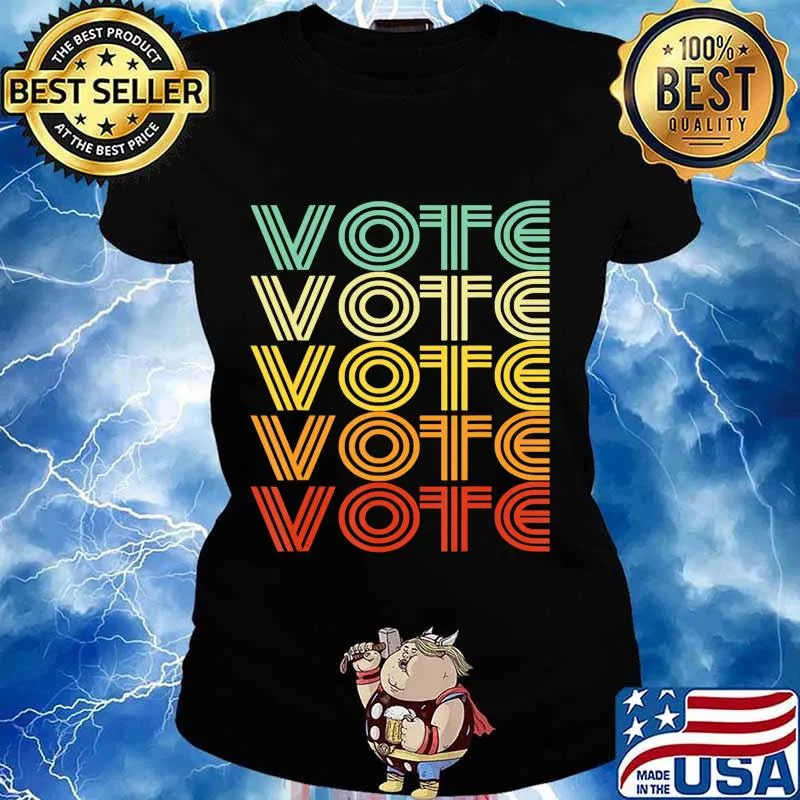 Vote Gift Vintage Retro Election 2020 Vote Your Voice Matter T-Shirt Ladies tee
