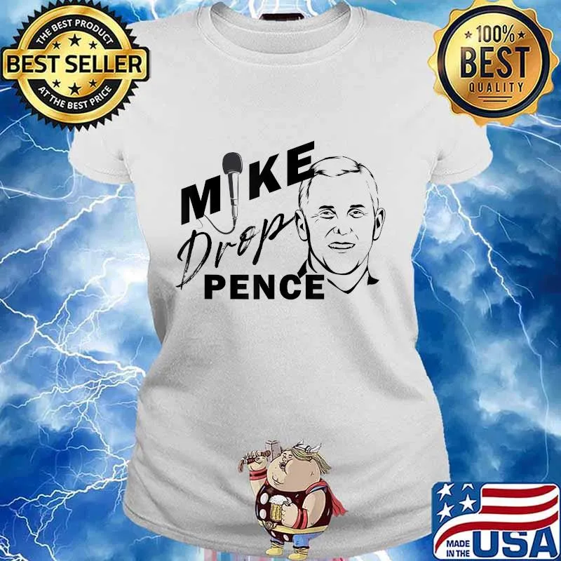 VP Mike Pence Debate Mic Drop Mike Drop Pence T-Shirt Ladies tee